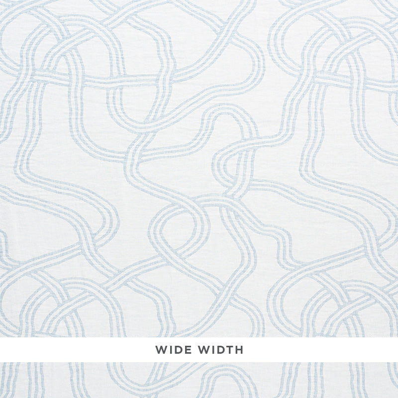 Seabury Casement fabric in light blue color - pattern number 75290 - by Schumacher in the Chambray collection