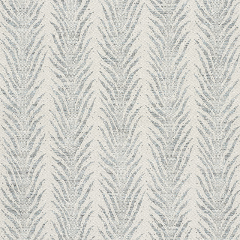 Creeping Fern fabric in slumber blue color - pattern number 75453 - by Schumacher in the Celerie Kemble collection