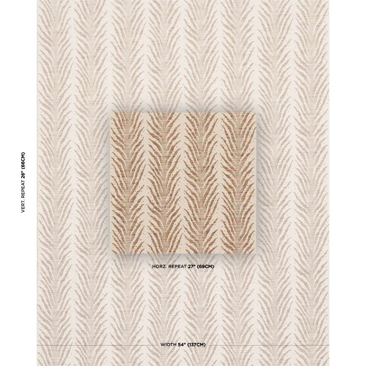Creeping Fern fabric in mediterranean spice color - pattern number 75454 - by Schumacher in the Atelier Paris collection