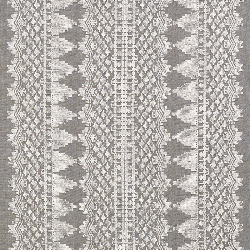 Wentworth Embroidery fabric in haze color - pattern number 75471 - by Schumacher in the New Traditional collection