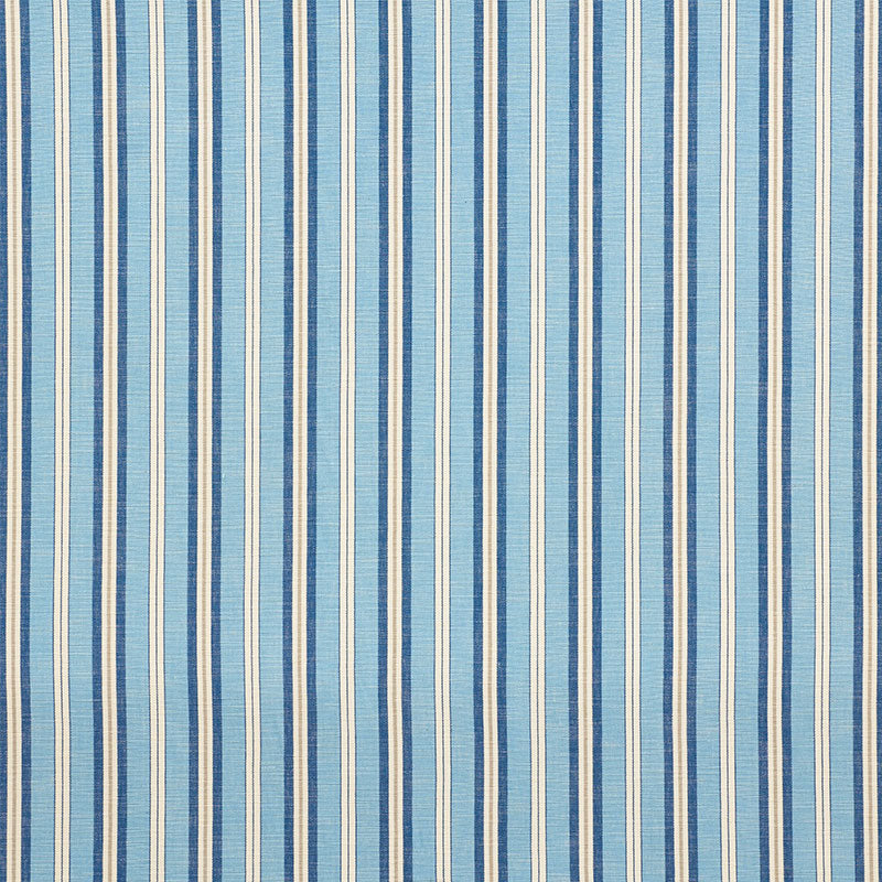 Lewis Stripe fabric in blue color - pattern number 75503 - by Schumacher in the New Traditional collection