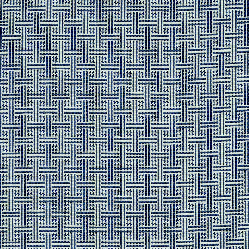 Brickell Indoor Outdoor fabric in navy color - pattern number 75936 - by Schumacher in the Indoor-Outdoor Prints & Wovens collection