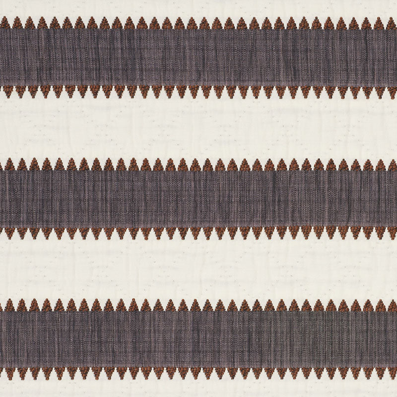 Isolde Stripe Matelasse fabric in cinder color - pattern number 76751 - by Schumacher in the Folk Art collection