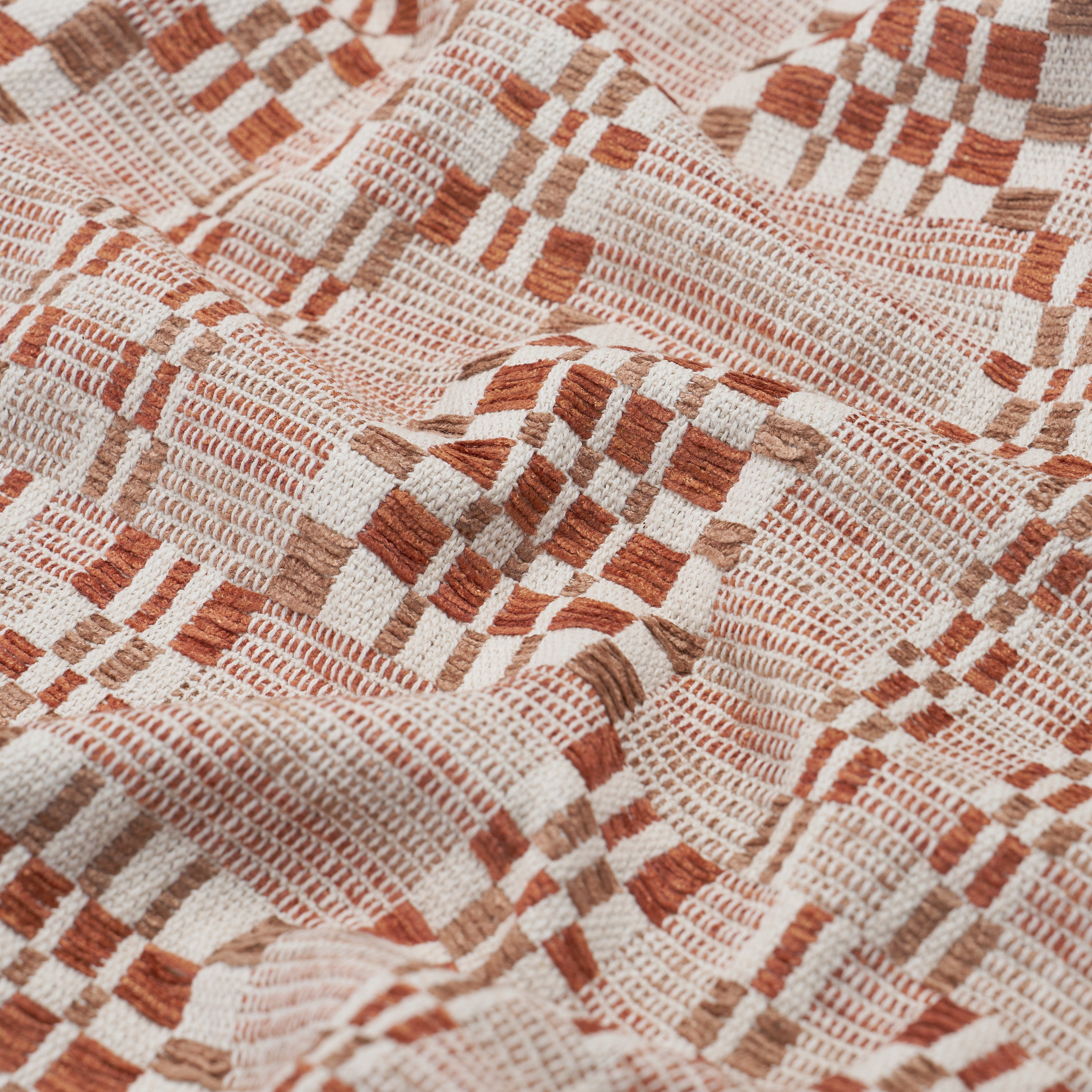 Brimfield fabric in terracotta color - pattern number 76946 - by Schumacher in the Atelier Paris collection