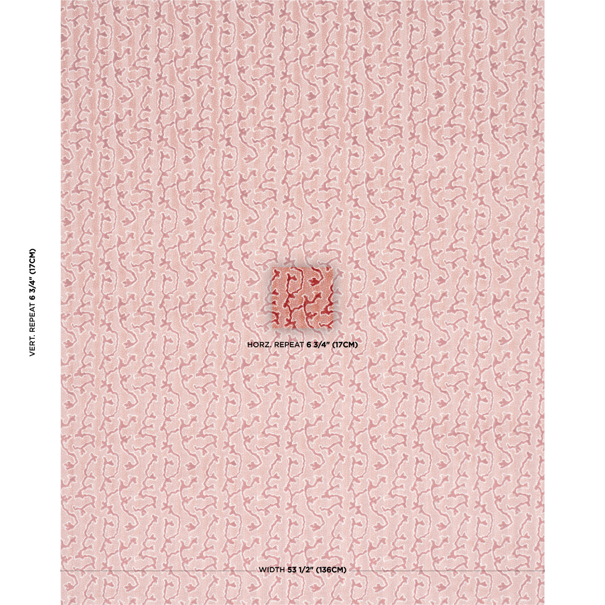 Corail Velvet fabric in coral color - pattern number 77133 - by Schumacher in the Perennial Favorites collection