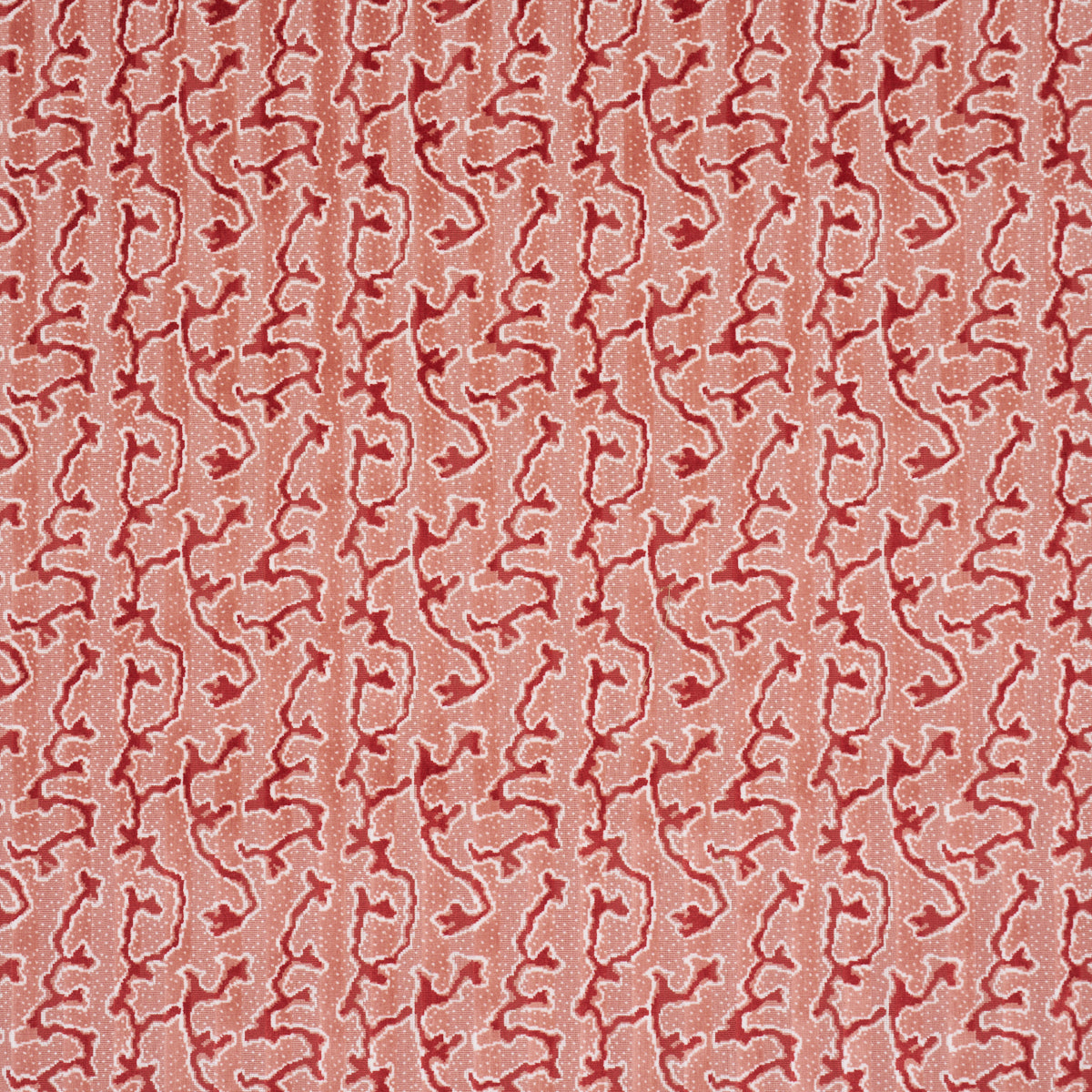 Corail Velvet fabric in coral color - pattern number 77133 - by Schumacher in the Perennial Favorites collection