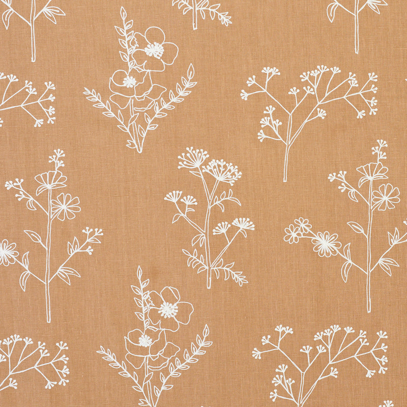 Lisbeth Embroidery fabric in camel color - pattern number 78361 - by Schumacher in the Exquisite Embroideries collection