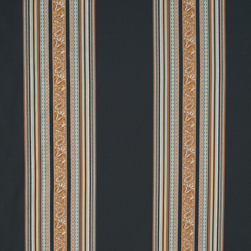 Markova Stripe fabric in black color - pattern number 78600 - by Schumacher in the Le Max collection