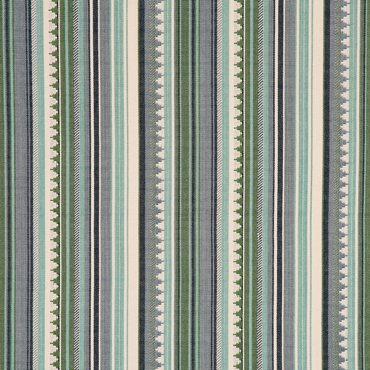 Zuni Stripe fabric in aqua color - pattern number 78733 - by Schumacher in the Open Sky collection
