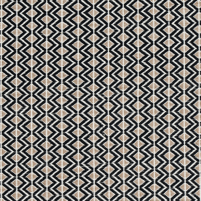 Pinula Hand Woven fabric in black color - pattern number 78910 - by Schumacher in the A Rum Fellow collection