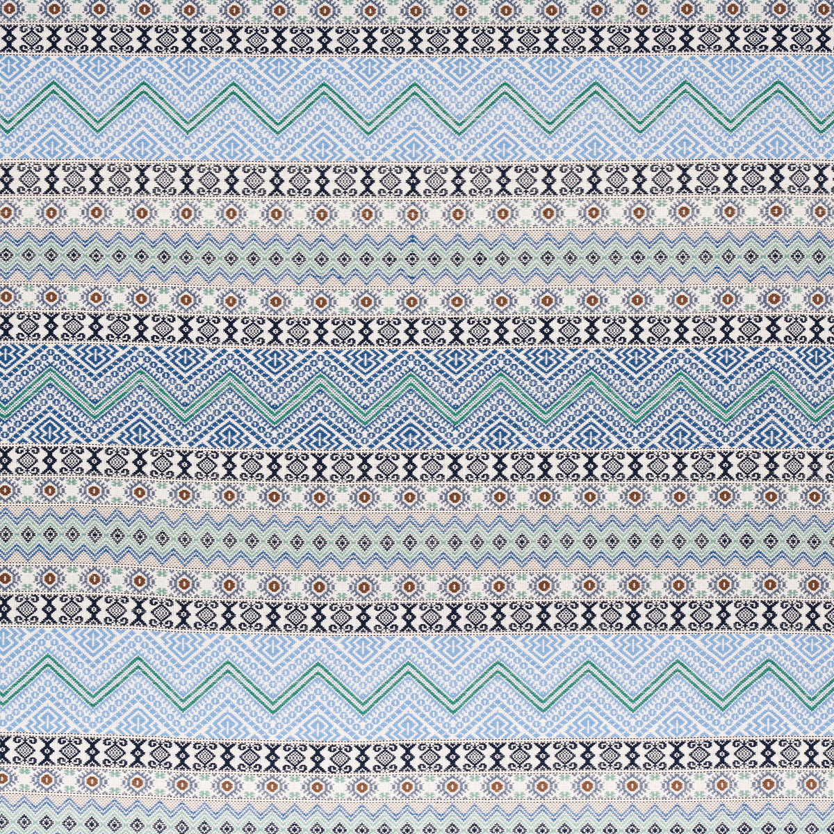 Holmul Hand Woven fabric in blue color - pattern number 78921 - by Schumacher in the A Rum Fellow collection