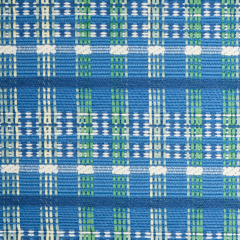 Zealand Check fabric in peacock color - pattern number 79071 - by Schumacher in the Scandinavian Modern collection