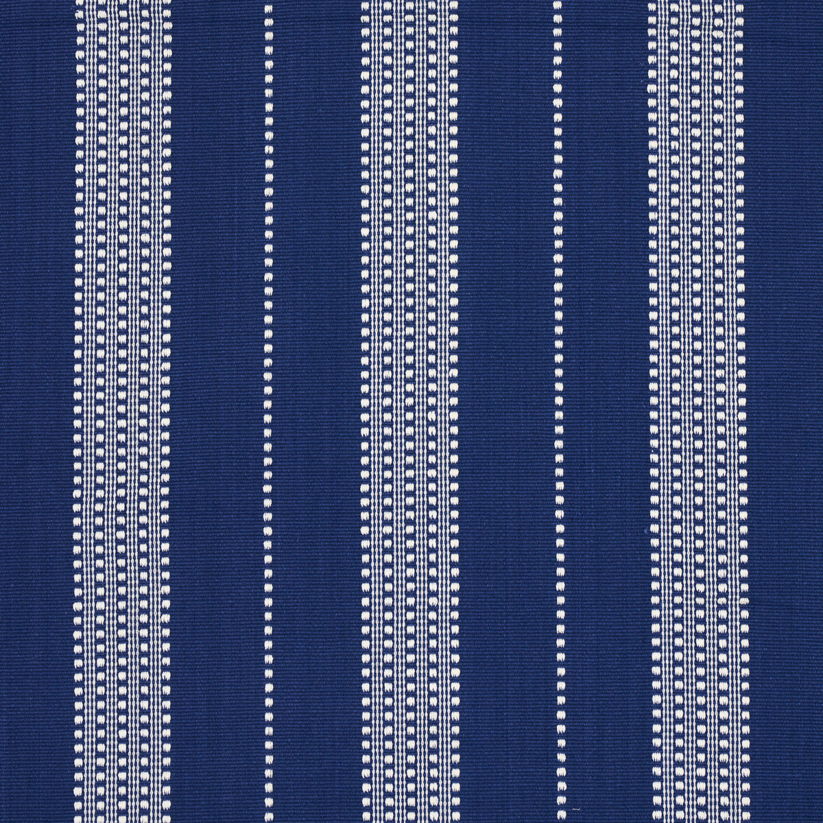 Lubeck Stripe fabric in ivory on blue color - pattern number 79097 - by Schumacher in the Stripes Revisits collection