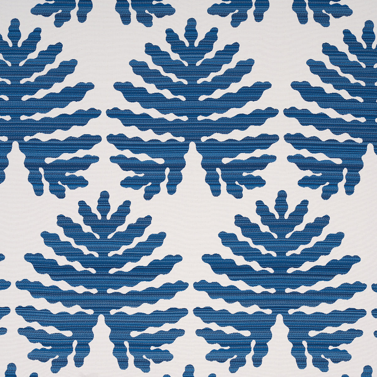 Palma Sola Indoor Outdoor fabric in navy color - pattern number 79180 - by Schumacher in the Moon River collection