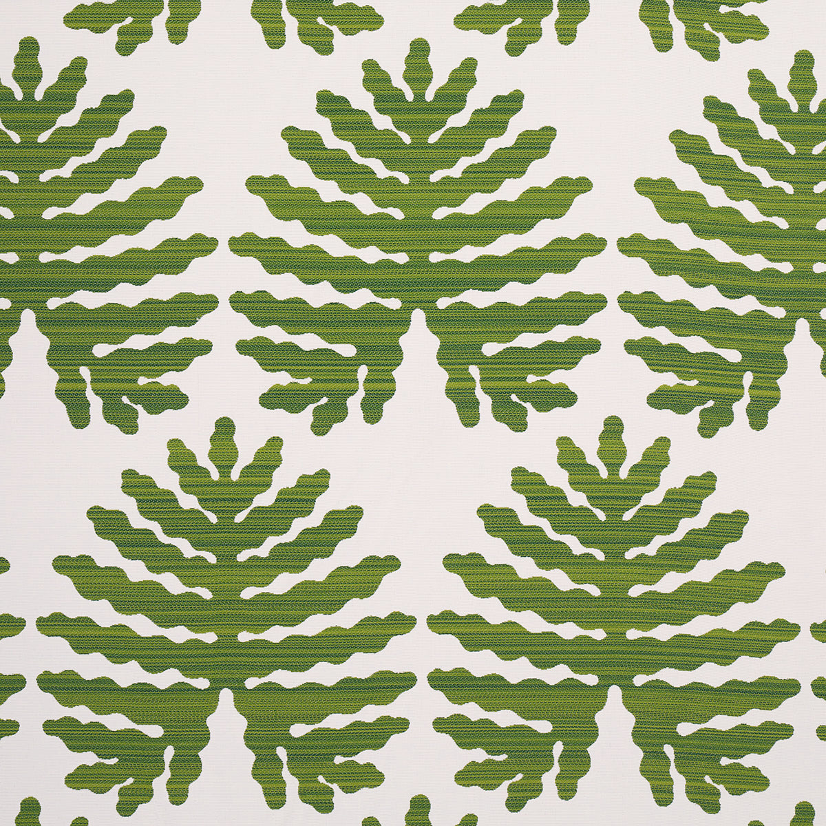 Palma Sola Indoor Outdoor fabric in green color - pattern number 79181 - by Schumacher in the Moon River collection