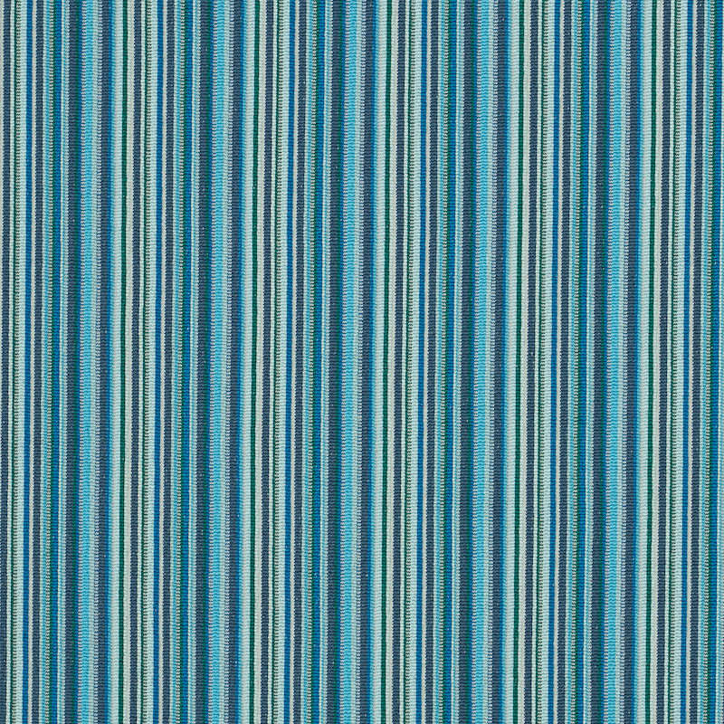 Sinoir Stripe fabric in blue color - pattern number 79352 - by Schumacher in the Rive Gauche collection