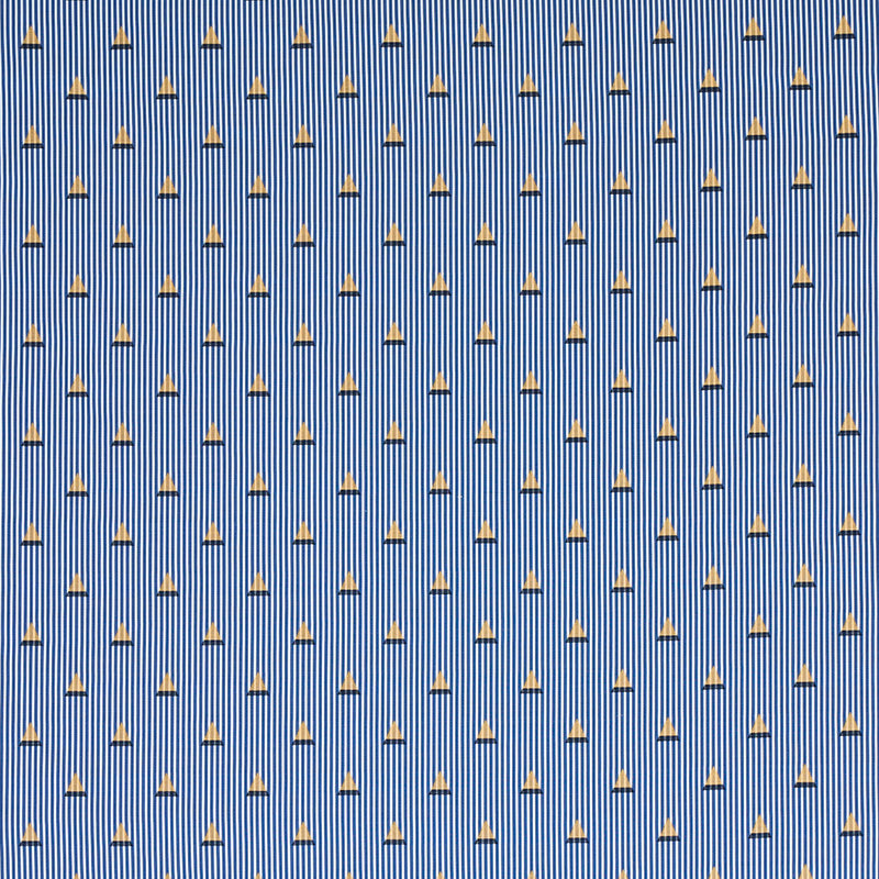Ludus Stripe fabric in blue color - pattern number 79361 - by Schumacher in the Misterioso collection