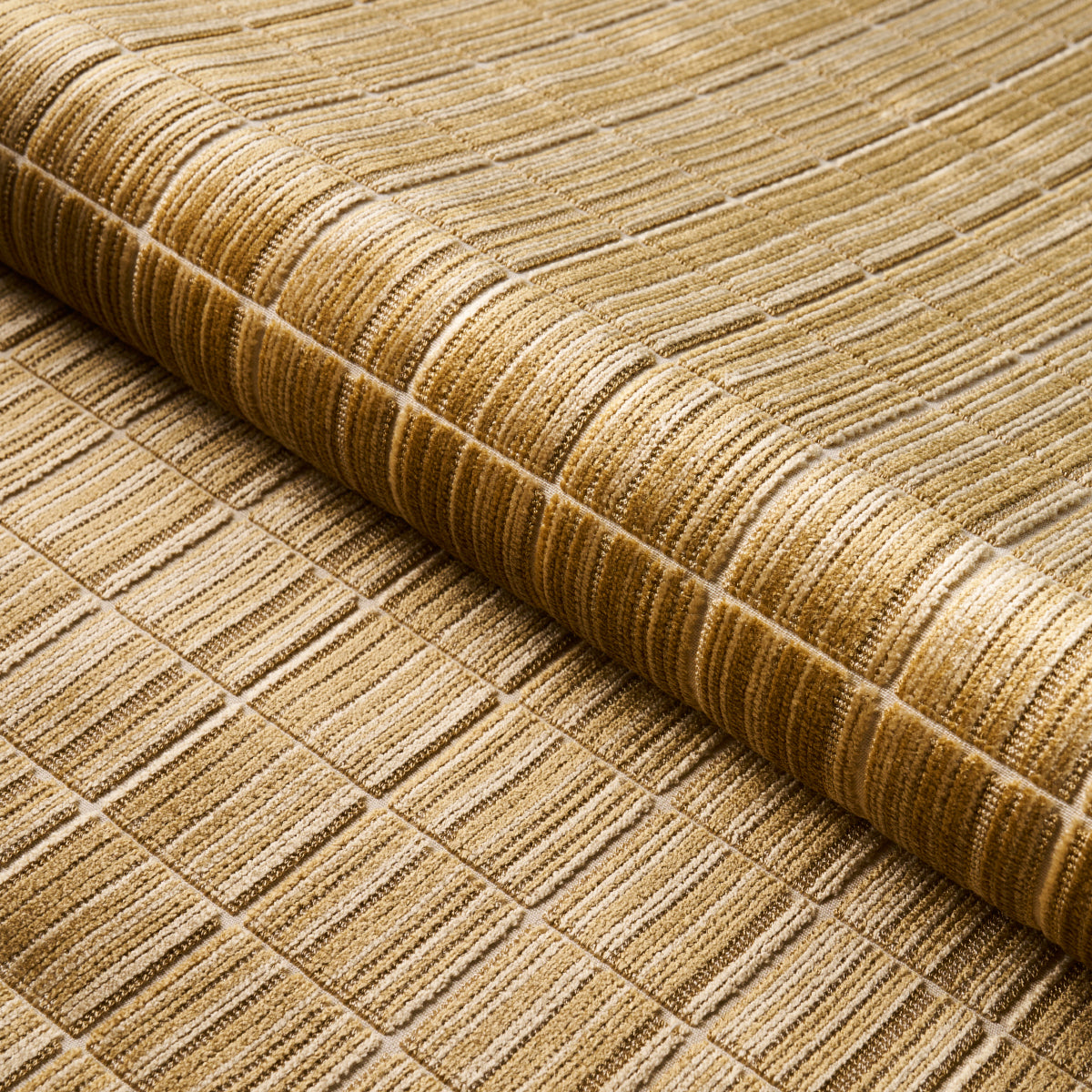 Corneille Velvet fabric in copper color - pattern number 79632 - by Schumacher in the Cut & Patterned Velvets collection