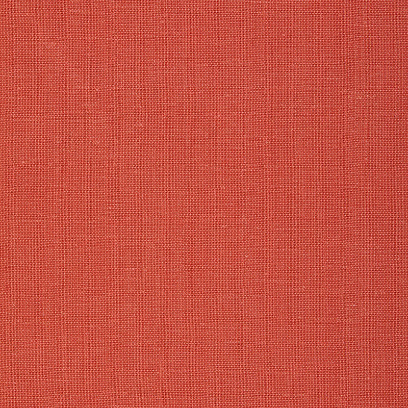 Gweneth Linen fabric in coral color - pattern number 79777 - by Schumacher in the Perfect Basics: Linen collection