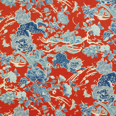 Shishi fabric in poppy color - pattern 8012109.19.0 - by Brunschwig &amp; Fils in the Le Jardin Chinois collection