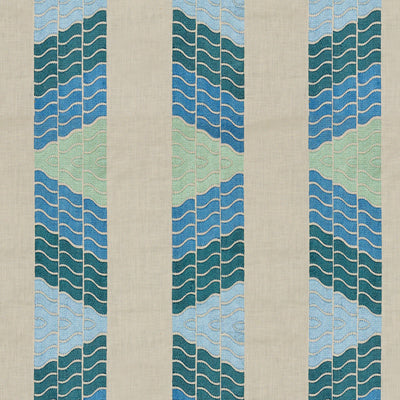 Clouds fabric in aqua color - pattern 8012114.513.0 - by Brunschwig &amp; Fils in the Le Jardin Chinois collection