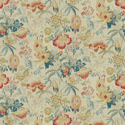Edenwood Hdb fabric in red/blue color - pattern 8013143.195.0 - by Brunschwig &amp; Fils in the Hommage collection