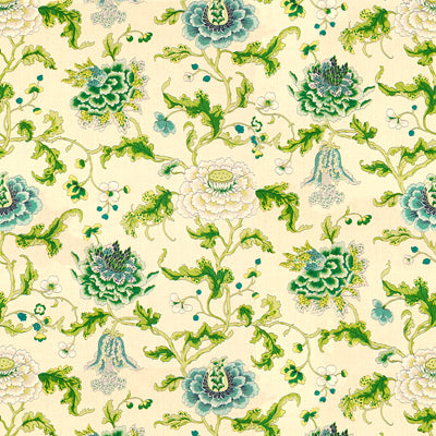 New Athos fabric in spring/aqua color - pattern 8013147.315.0 - by Brunschwig & Fils in the Hommage collection