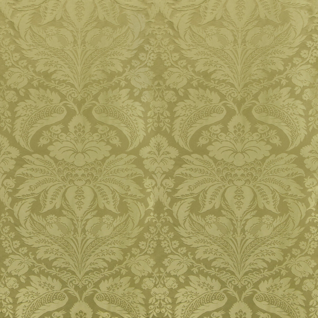 Damask Pierre fabric in olive color - pattern 8013188.30.0 - by Brunschwig &amp; Fils in the B&amp;F Showroom Exclusive 2019 collection