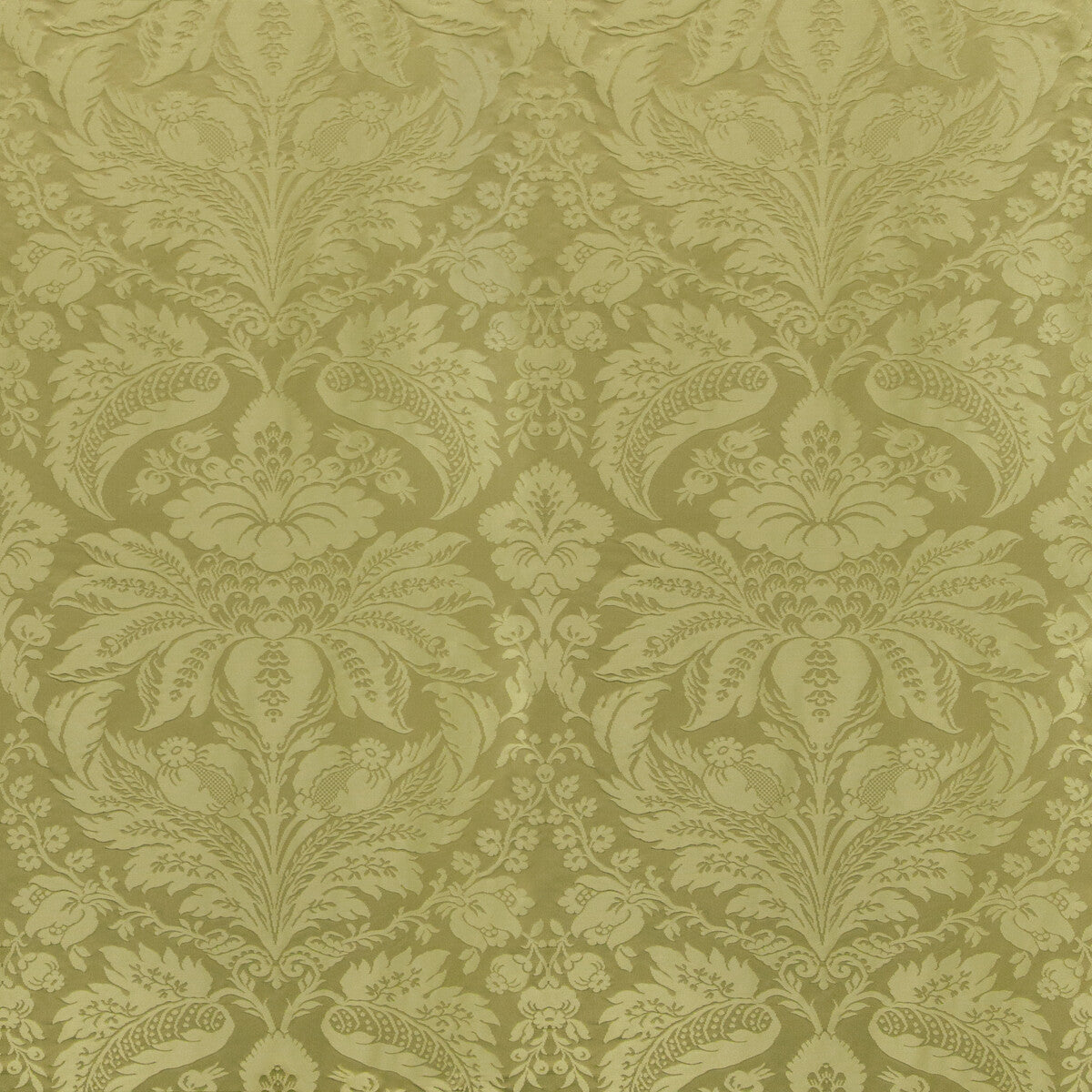 Damask Pierre fabric in olive color - pattern 8013188.30.0 - by Brunschwig & Fils in the B&F Showroom Exclusive 2019 collection