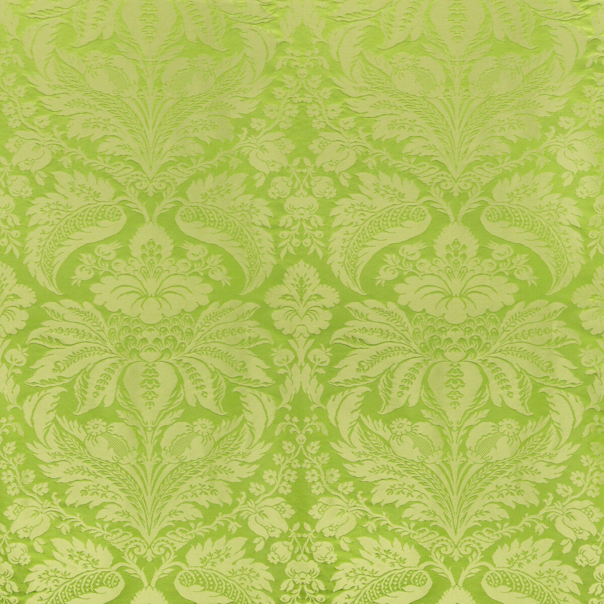 Damask Pierre fabric in green color - pattern 8013188.33.0 - by Brunschwig & Fils in the B&F Showroom Exclusive 2019 collection