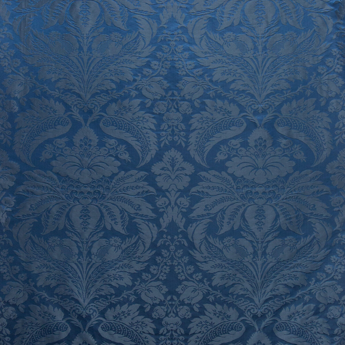 Damask Pierre fabric in ocean color - pattern 8013188.55.0 - by Brunschwig &amp; Fils in the B&amp;F Showroom Exclusive 2019 collection