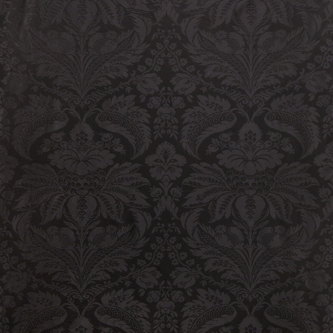 Damask Pierre fabric in black color - pattern 8013188.8.0 - by Brunschwig &amp; Fils in the B&amp;F Showroom Exclusive 2019 collection