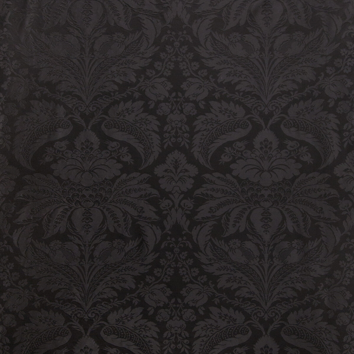 Damask Pierre fabric in black color - pattern 8013188.8.0 - by Brunschwig & Fils in the B&F Showroom Exclusive 2019 collection
