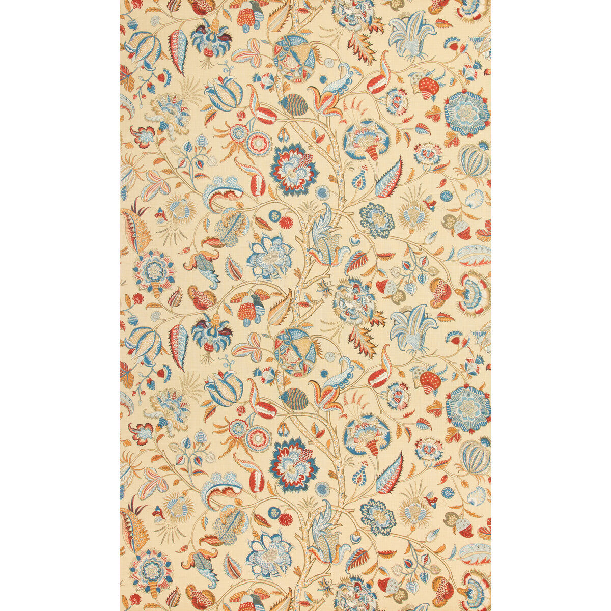 Aravali fabric in currant/blue color - pattern 8014106.195.0 - by Brunschwig & Fils in the Maisonnette collection