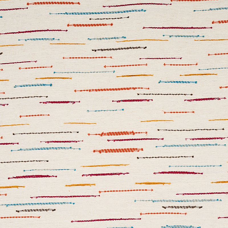 Leland Stripe fabric in multi color - pattern number 80142 - by Schumacher in the World View collection