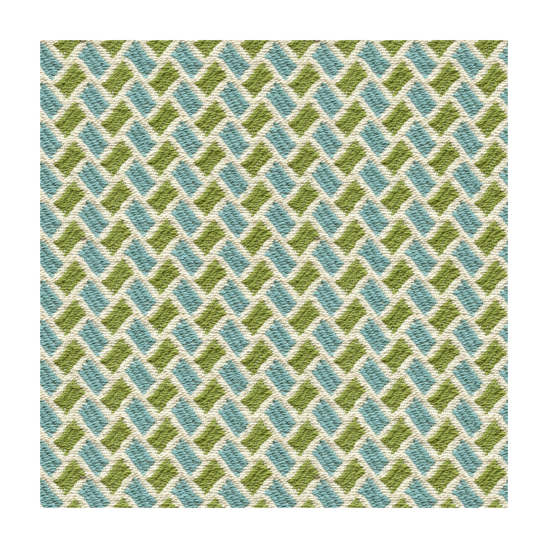 New Briquetage fabric in aqua/lime color - pattern 8015112.513.0 - by Brunschwig &amp; Fils in the Les Tropiques collection