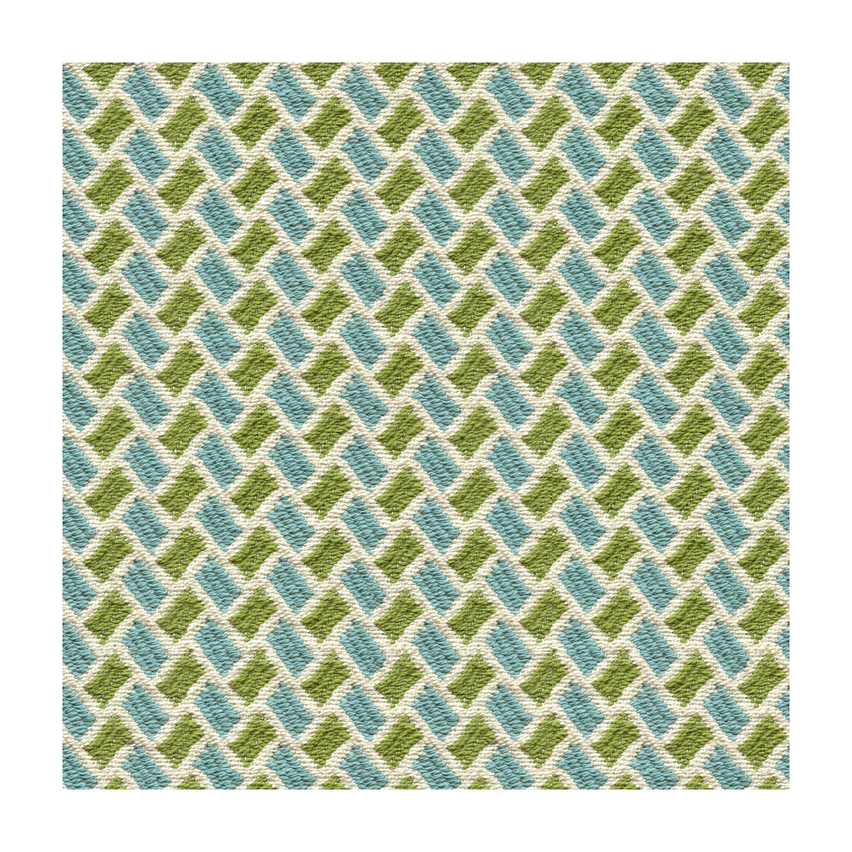 New Briquetage fabric in aqua/lime color - pattern 8015112.513.0 - by Brunschwig & Fils in the Les Tropiques collection