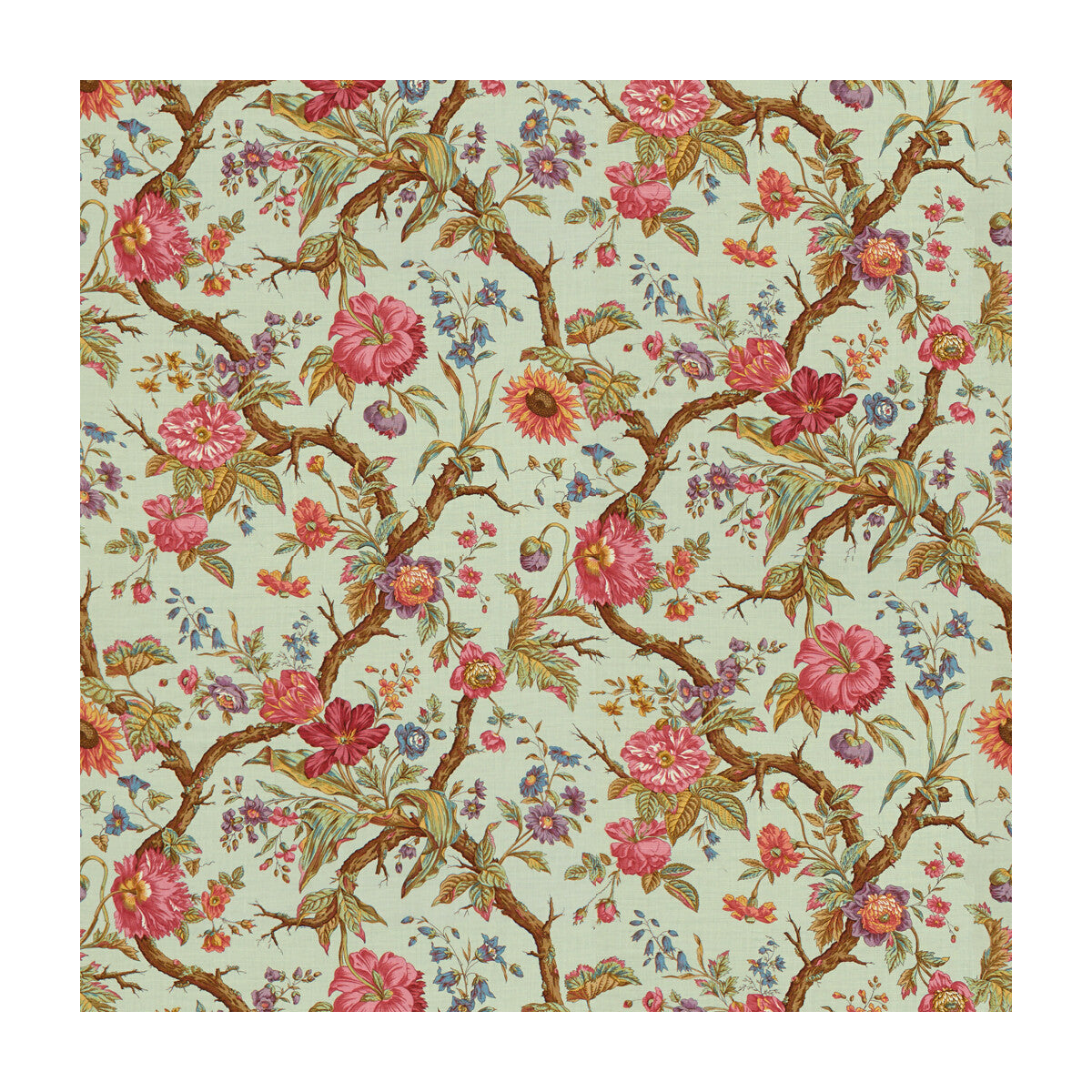 Arbre Fleuri fabric in ciel color - pattern 8015129.135.0 - by Brunschwig & Fils in the Les Tropiques collection