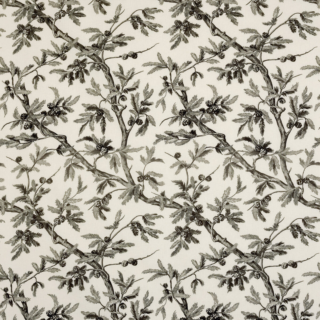 Branches De Pin fabric in beigegrey color - pattern 8015135.116.0 - by Brunschwig &amp; Fils in the Madeleine Castaing collection