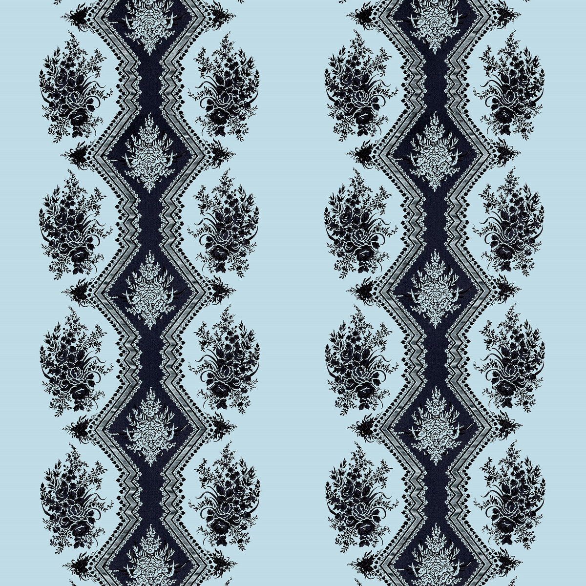 Coppelia Satin fabric in ciel color - pattern 8015139.15.0 - by Brunschwig & Fils in the Madeleine Castaing collection