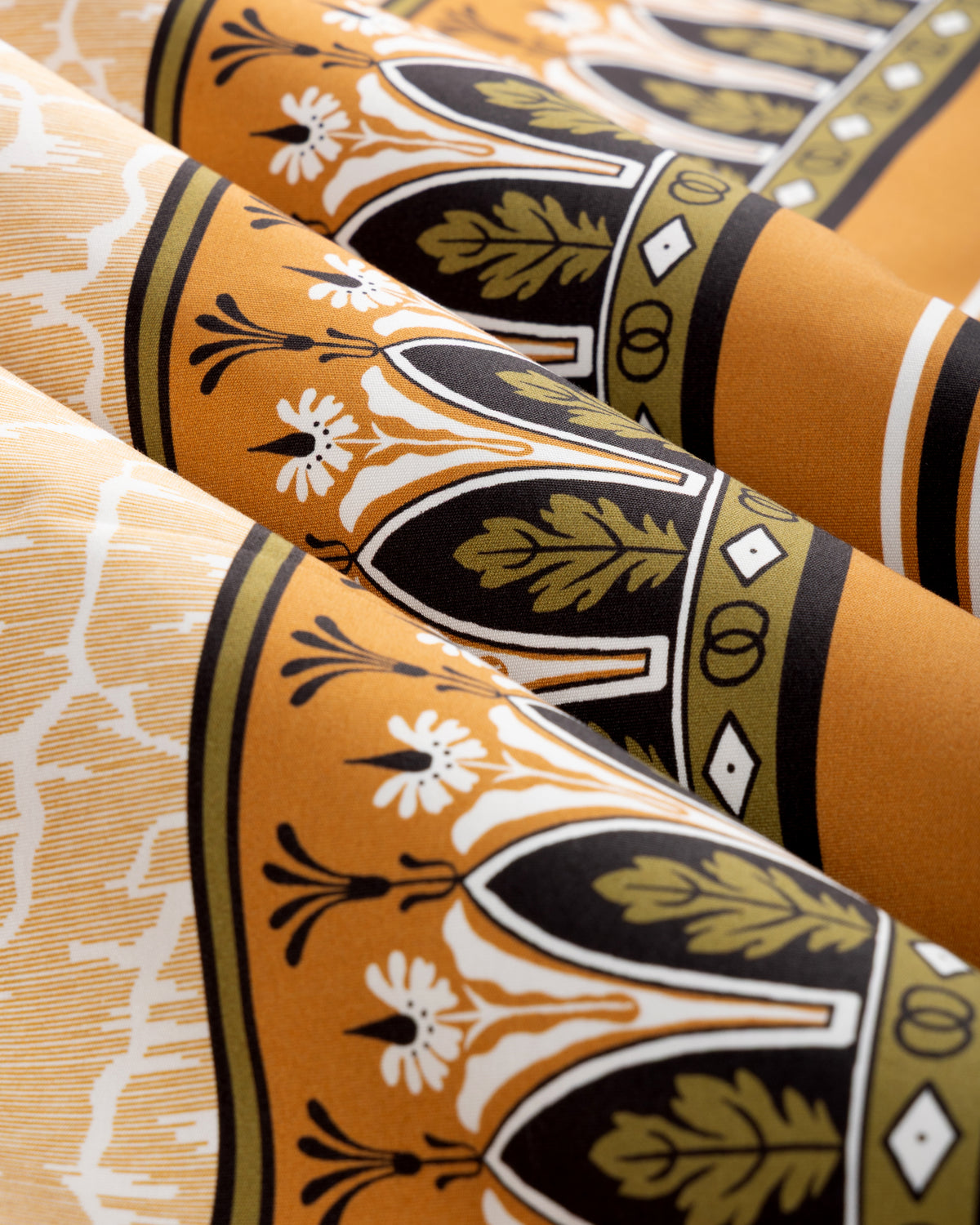Lola Montez fabric in Khaki/Mustard color - pattern number 8015140.430.0 - by Brunschwig & Fils in the Madeleine Castaing III collection