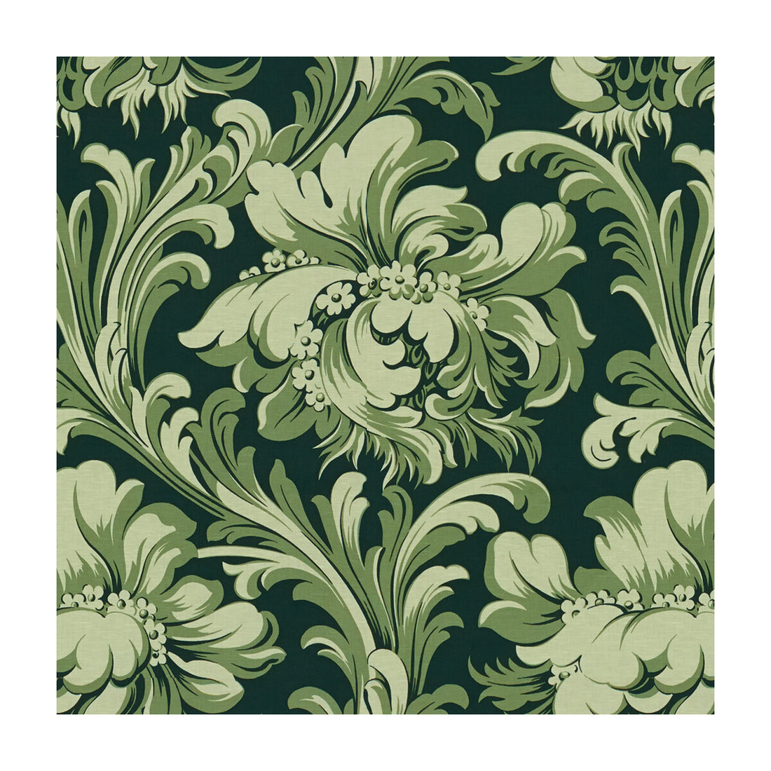 Mac Mahon fabric in vert color - pattern 8015142.3.0 - by Brunschwig &amp; Fils in the Madeleine Castaing collection