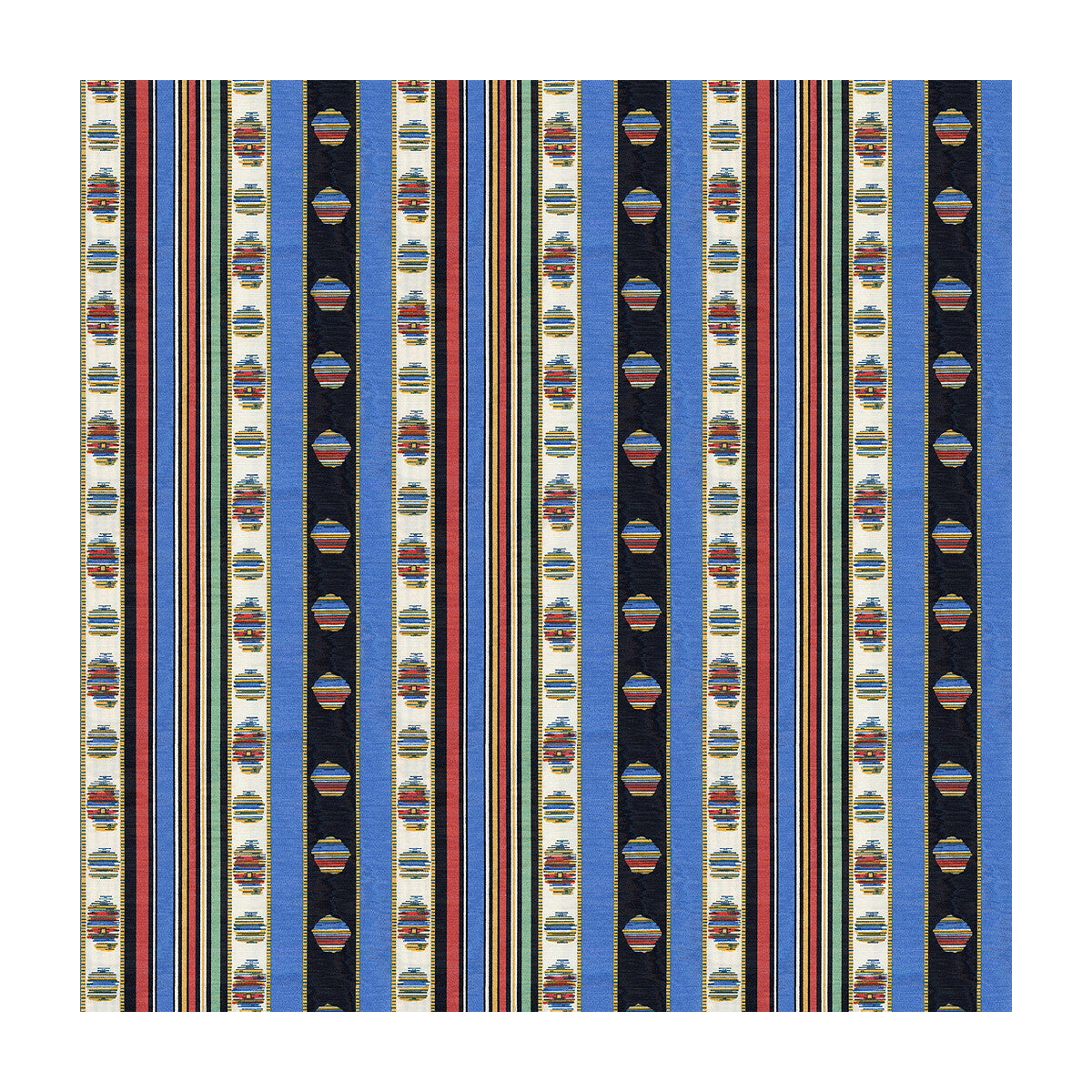Rayure Moire fabric in bleu color - pattern 8015143.519.0 - by Brunschwig & Fils in the Madeleine Castaing collection