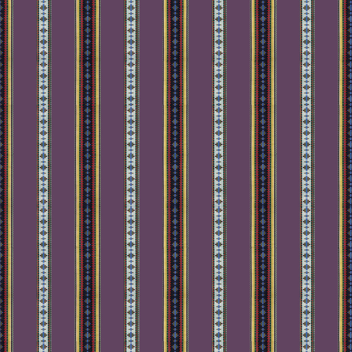Rayure Broderie fabric in aubergine color - pattern 8015147.10.0 - by Brunschwig & Fils in the Madeleine Castaing collection