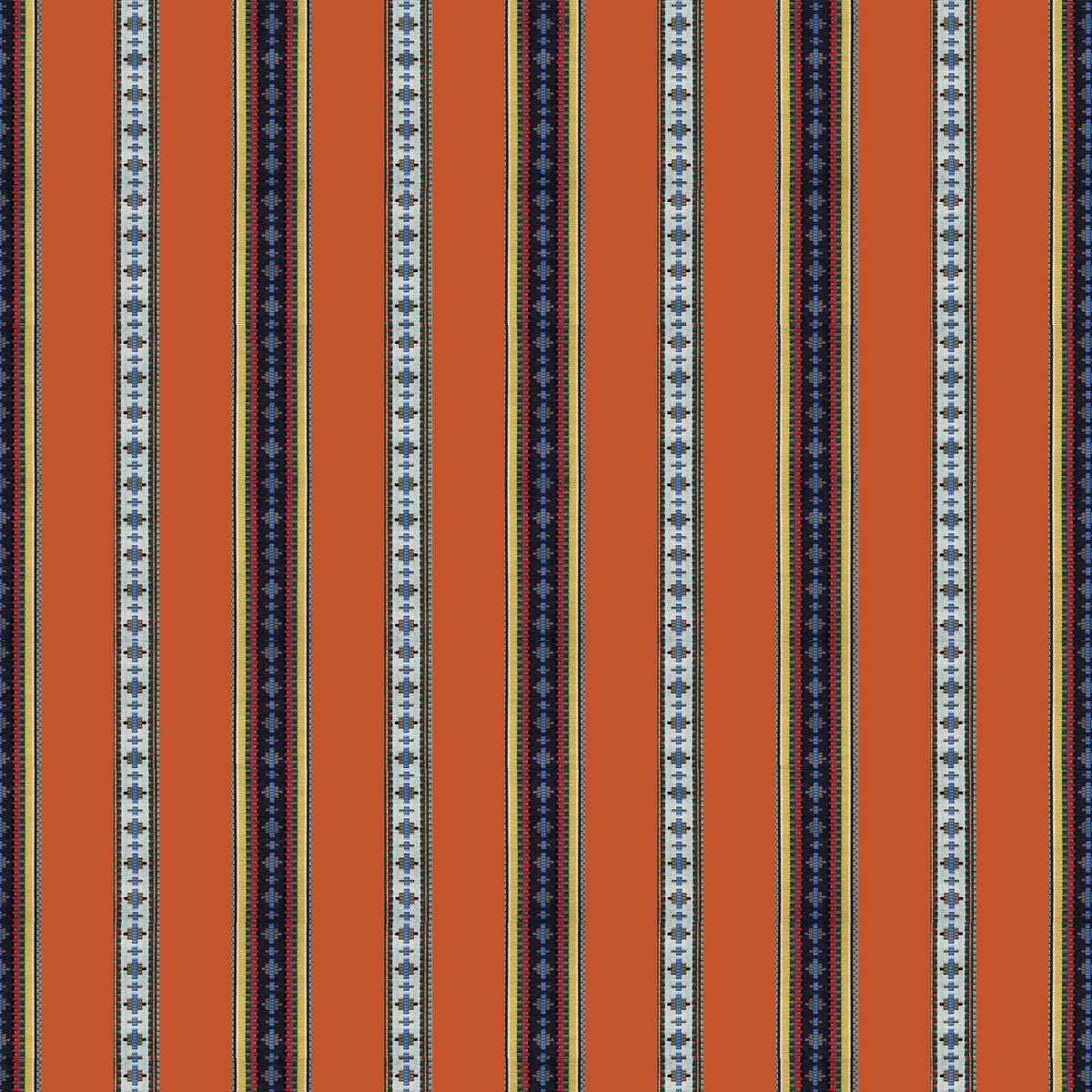 Rayure Broderie fabric in orange color - pattern 8015147.12.0 - by Brunschwig & Fils in the Madeleine Castaing collection