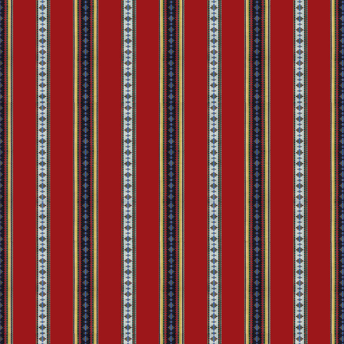 Rayure Broderie fabric in red color - pattern 8015147.19.0 - by Brunschwig & Fils in the Madeleine Castaing collection