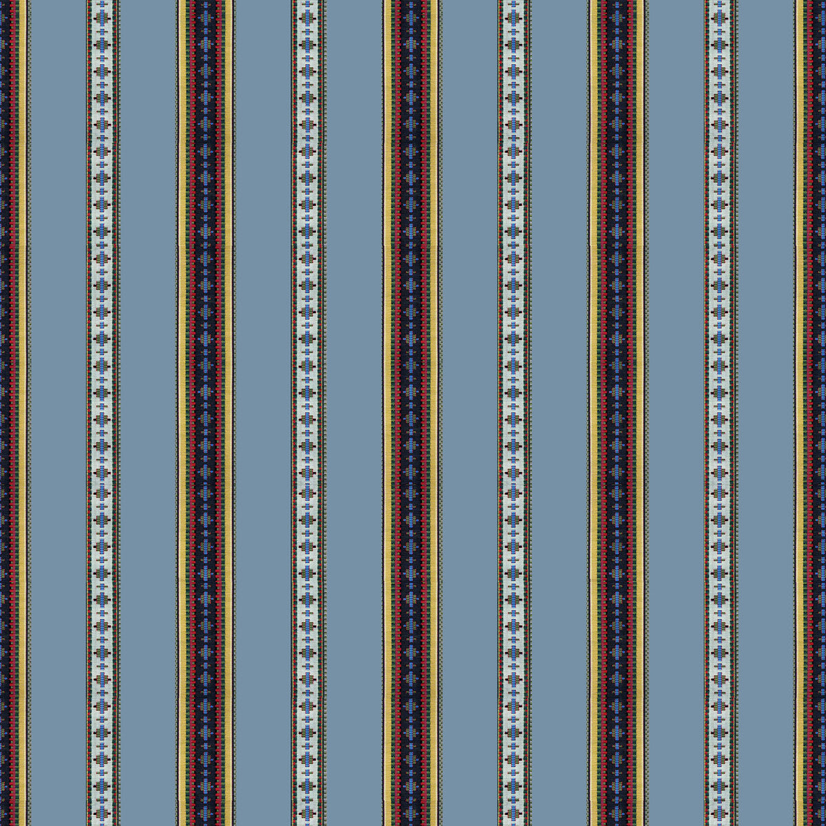 Rayure Broderie fabric in bleu color - pattern 8015147.5.0 - by Brunschwig & Fils in the Madeleine Castaing collection