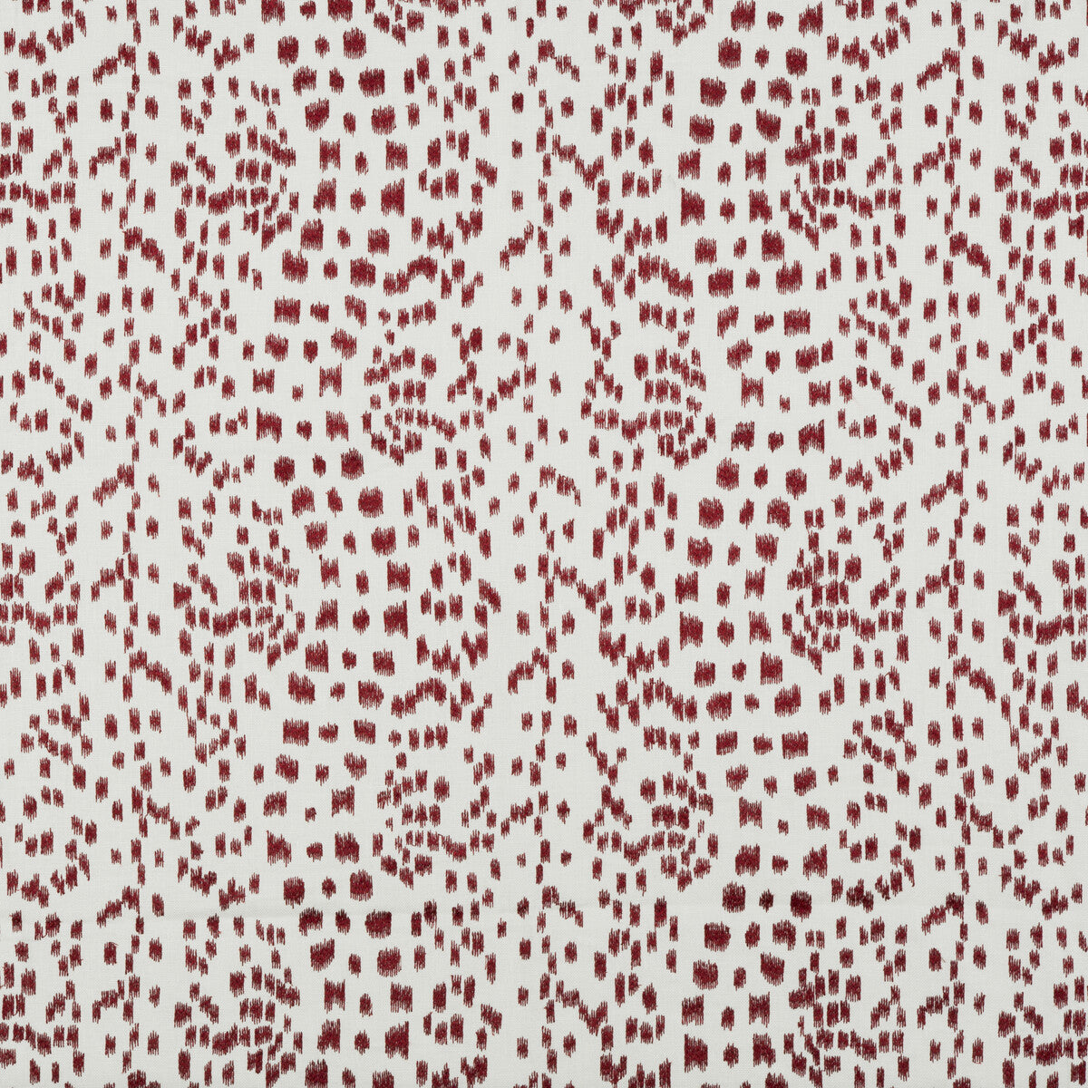 Les Touches Emb fabric in poppy color - pattern 8015168.19.0 - by Brunschwig & Fils in the Cape Comorin collection