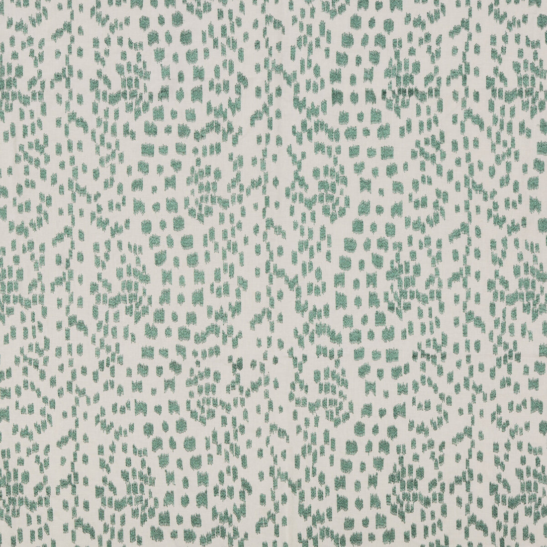 Les Touches Emb fabric in jade color - pattern 8015168.35.0 - by Brunschwig &amp; Fils in the Cape Comorin collection