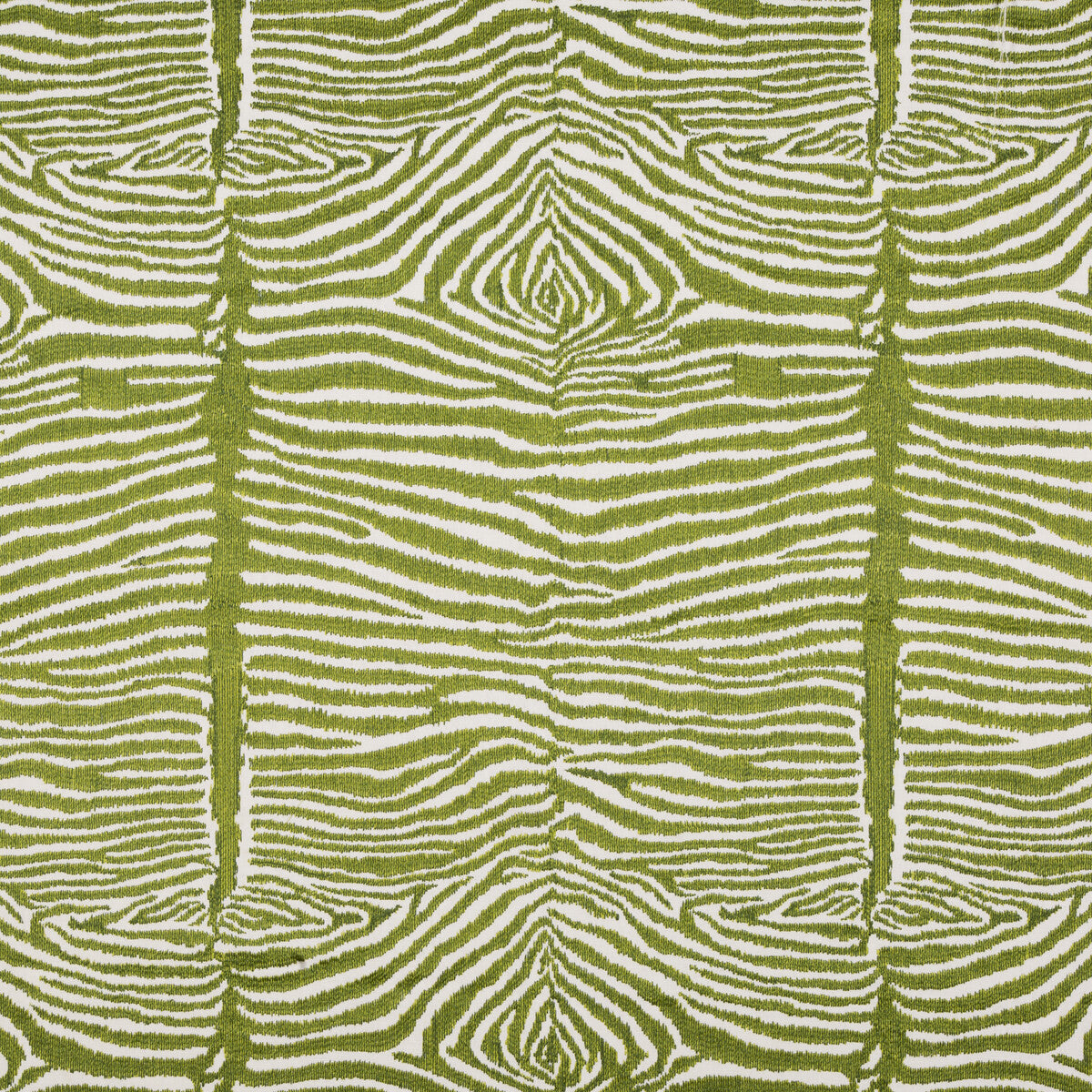 Le Zebre Emb fabric in leaf color - pattern 8015172.3.0 - by Brunschwig & Fils in the Cape Comorin collection